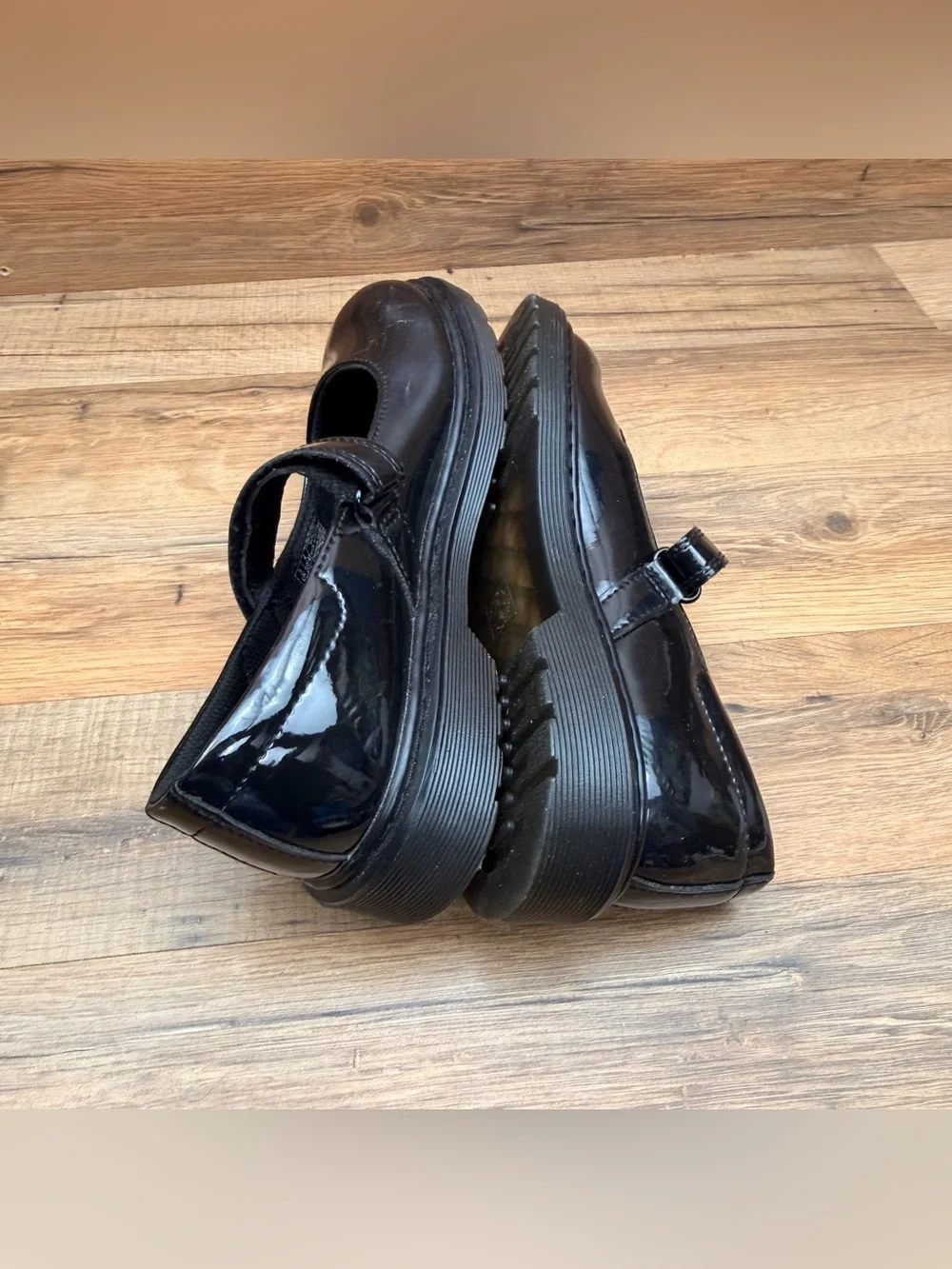 Dr Martens Maccy Mary Janes Girls Size L5 Black Patent Leather Flats